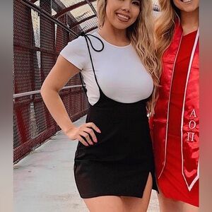 Tiger Mist Black Suspender Skirt